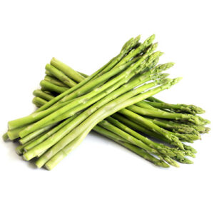Green Asparagus on a white background