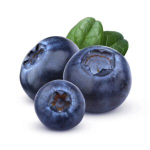 Closeup shot of Blueberries fruit on display of the website