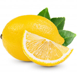 Yellow Lemon on a white background