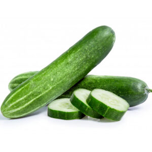 Green Cucumber on a white background