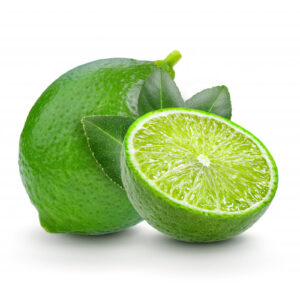 Green Lime on a white background