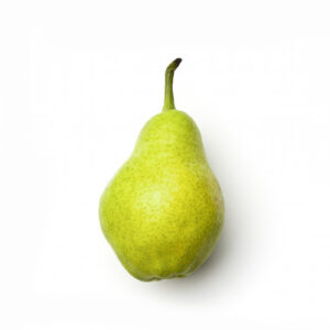 Closeup shot of pear fruit on display of the website