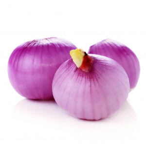Pink Shallot on a white background