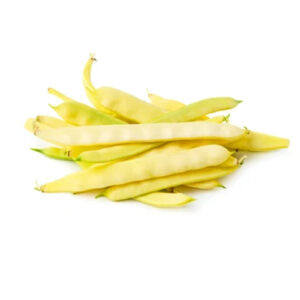 Yellow beans on a white background