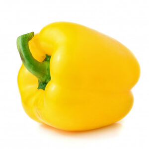 Yellow pepper on a white background